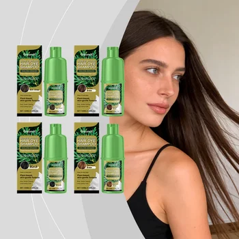 Shampoo Colorante 2 in 1 a Bolle Delicato e Duraturo, Copre i Capelli Grigi, Nutriente, Non Irritante, Mousse per Capelli a Base di Piante per Uso Domestico