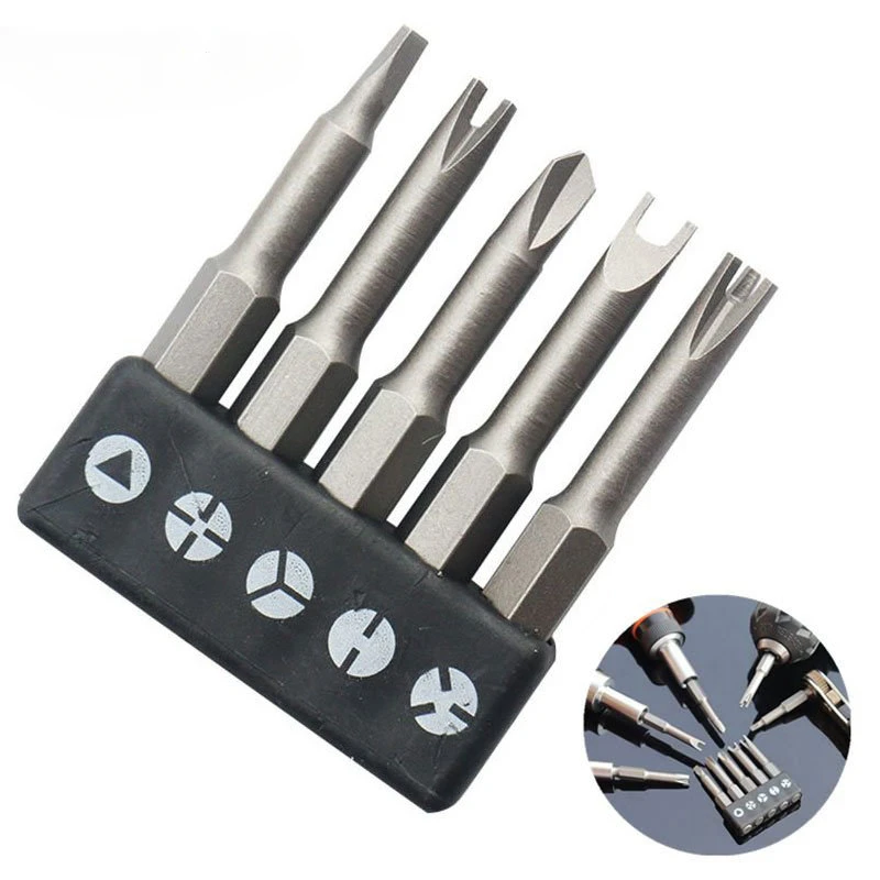 

Triangle Shape 1/4 Set Bit Y Special-shaped Screwdriver 5Pcs 6.35mm New Inner Three U-shaped Cross Points Tool Screwdriver