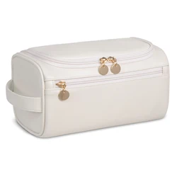 Chic Waterproof Hanging Toiletry and Makeup Organizer Bag - 25x13x13cm (Apricot)
