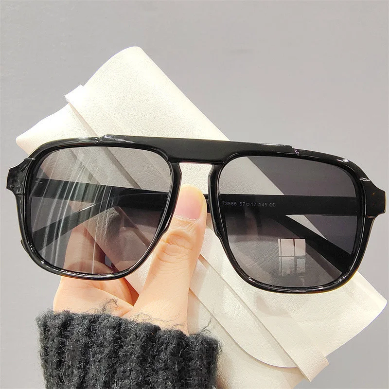 Men Oversized Frame Sunglasses Classic Big Frame Sport Eyeglasses 2023 Vintage Brand Design Shades UV400 Eyewear Trendy Glasses