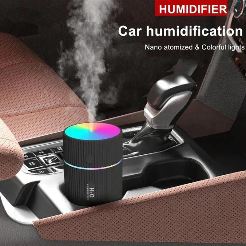 

220ML Mini Car Air Humidifier USB Ultrasonic Essential Oil Diffuser Smart Purifier Home Aroma Anion Mist Maker LED Night Light