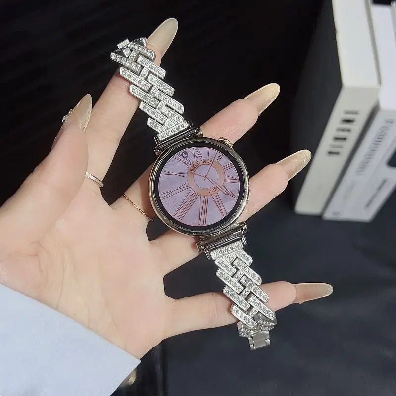 18mm Diamond Metal Strap with Bling Rhinestones - Elegant Bracelet Watch Band