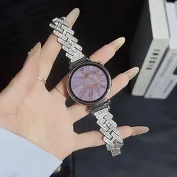 18mm Diamond Metal Strap with Bling Rhinestones - Elegant Bracelet Watch Band - 18mm (Starlight)