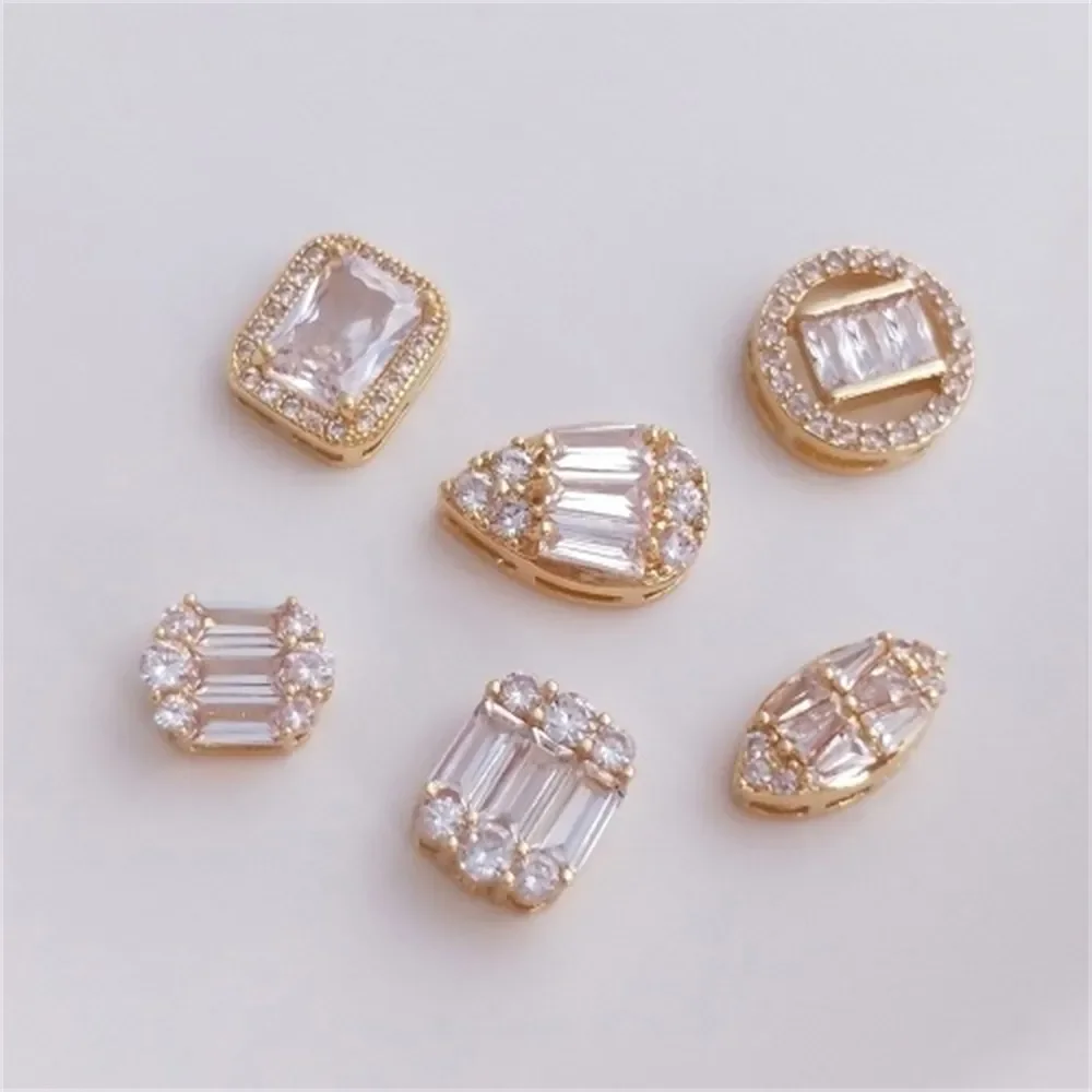 

Квадратная круглая подвеска «конский глаз» под золото 14 к