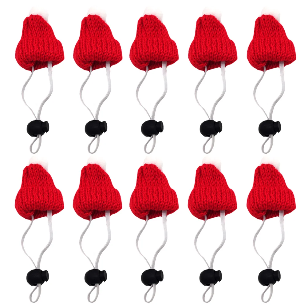 

10 Pcs Mini Tiara Animal Decoration Hat Mouse Head Cover Pet Knitted Wool Turtle Adjustable