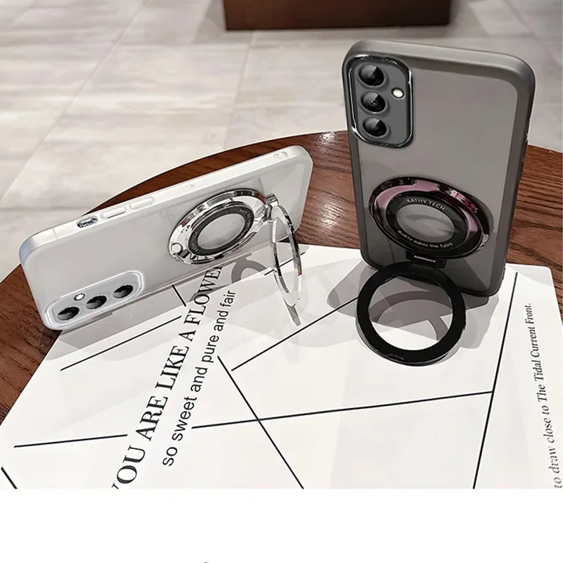 Magnetic Ring Bracket Holder Phone Case with Bumper Cover, Enhanced Grip and Protection