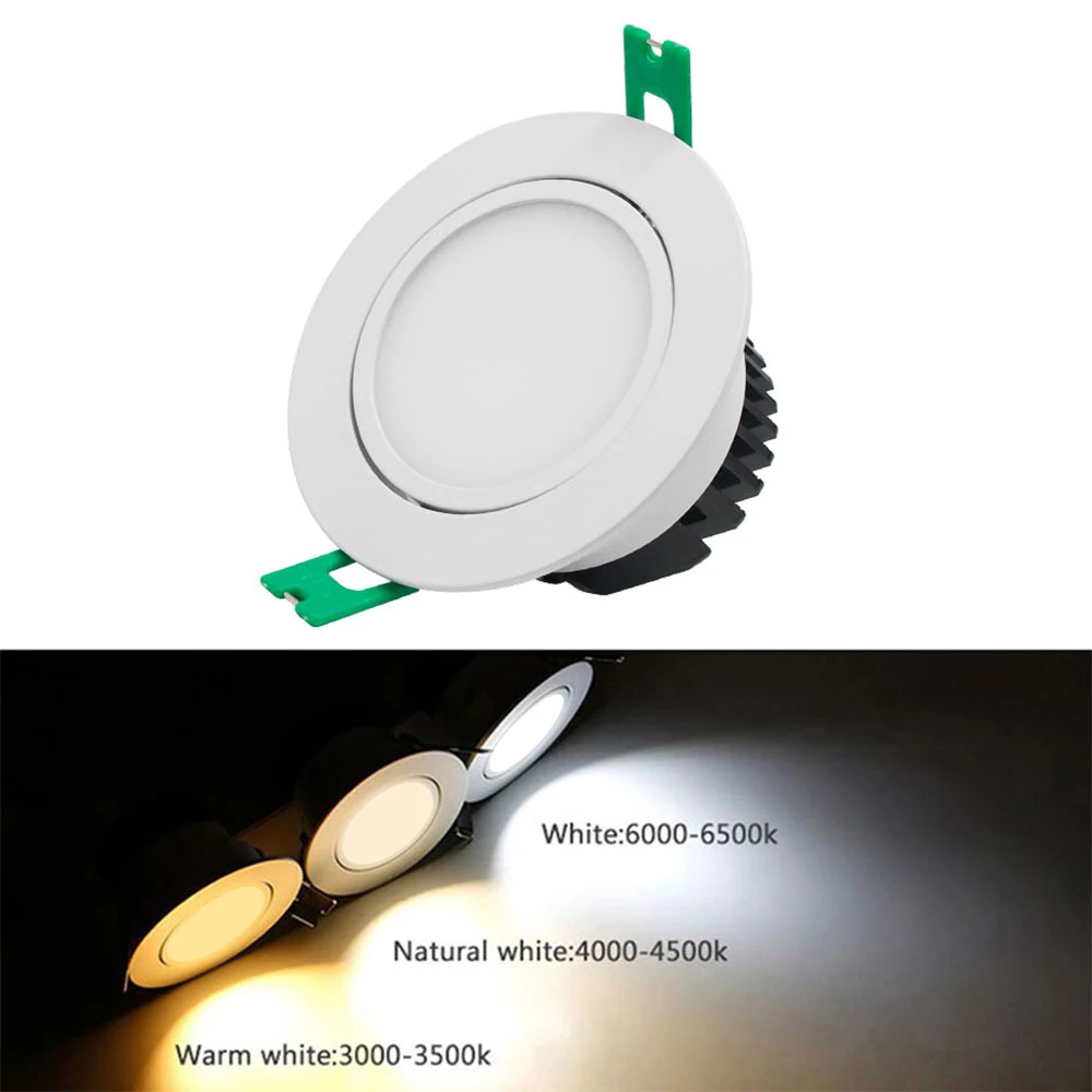 High Quality Epistar LED COB Recessed Downlight Dimmable 6W 9W 12W 20W LED Spot Lamp Dimming Ceiling Lamp Light 110V 220V