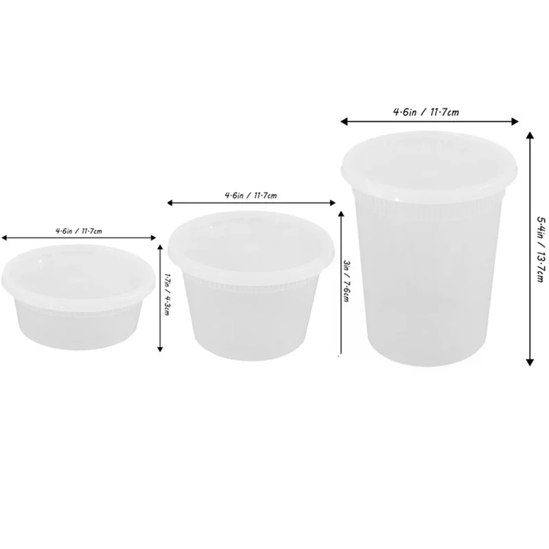 Set of 10 Clear Food Storage Containers with Lids - BPA-Free, Freezer & Microwave Safe
