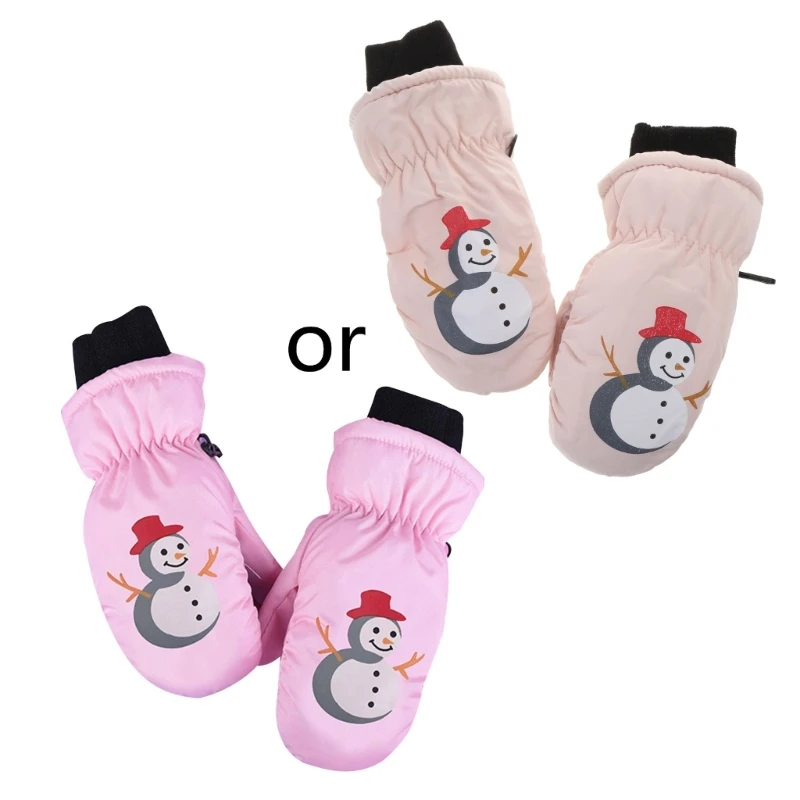 

Легкие детские лыжные перчатки с мультяшным дизайном, детские водонепроницаемые ветрозащитные перчатки