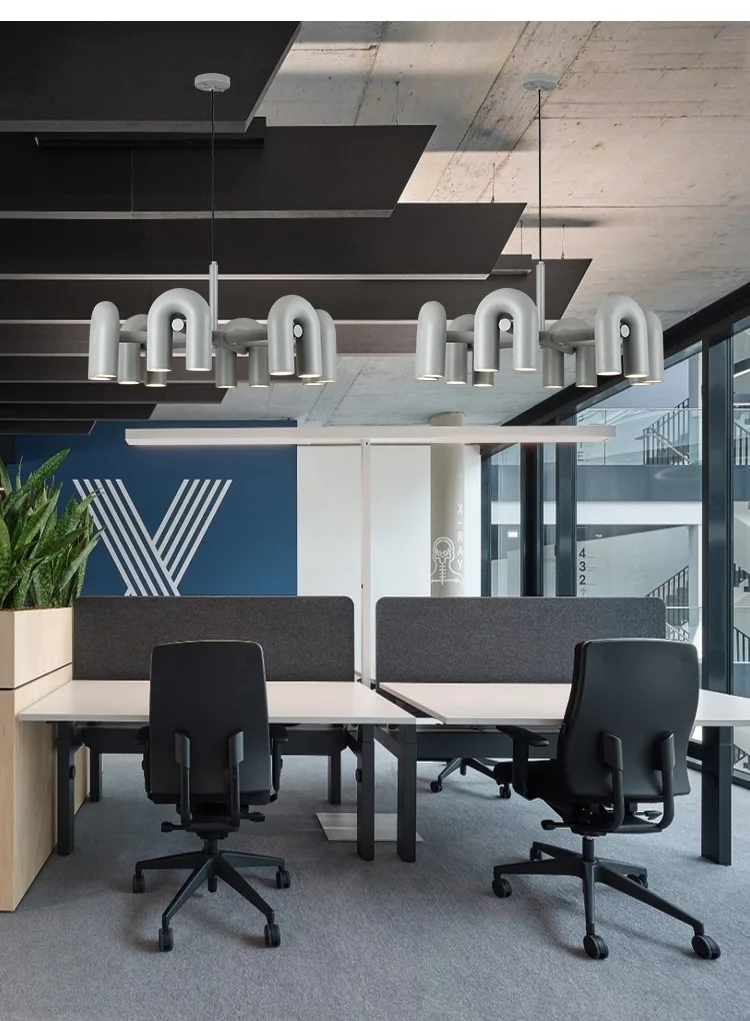 Zirkus-Kronleuchter, U-förmiges Röhrenlicht-Design, buntes, verstellbares Licht für Wohnzimmer, Schlafzimmer, Loft-Dekor, Kücheninsellicht – Detail 11