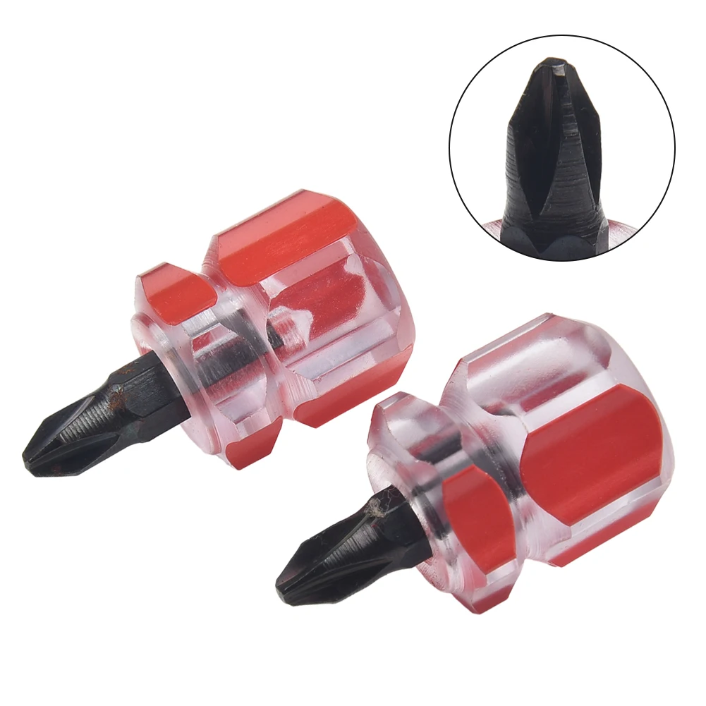 

2pcs Small Stubby Flat Head /Cross-Head Screw Driver Screwdriver For Repairing Sewing Machines Repair Hand Tools