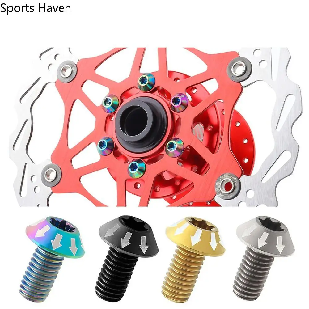 

6Pcs Ultralight Bike Disc Brake Rotor Bolts Titanium Screw Brake Disc Screw Bicycle Accessories