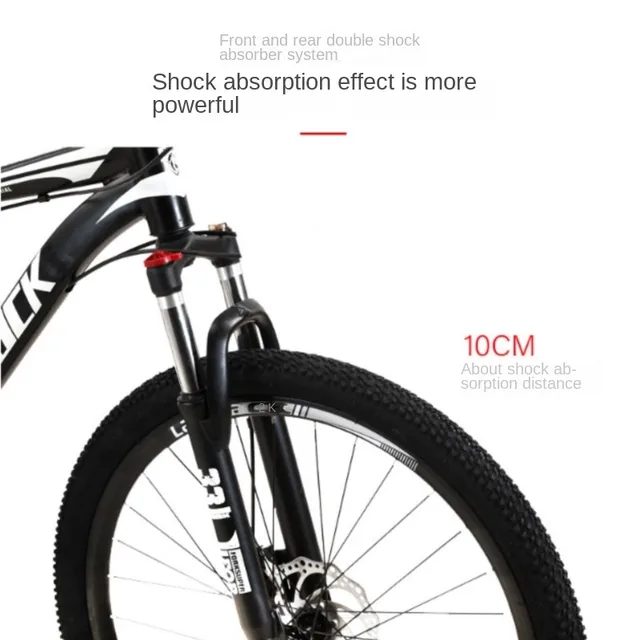 FJ High Carbon Steel Folding Variable Speed Highway Bicycle 26 Inch Double Shock Absorber Integrated Wheel Folding Mountain Bike 2