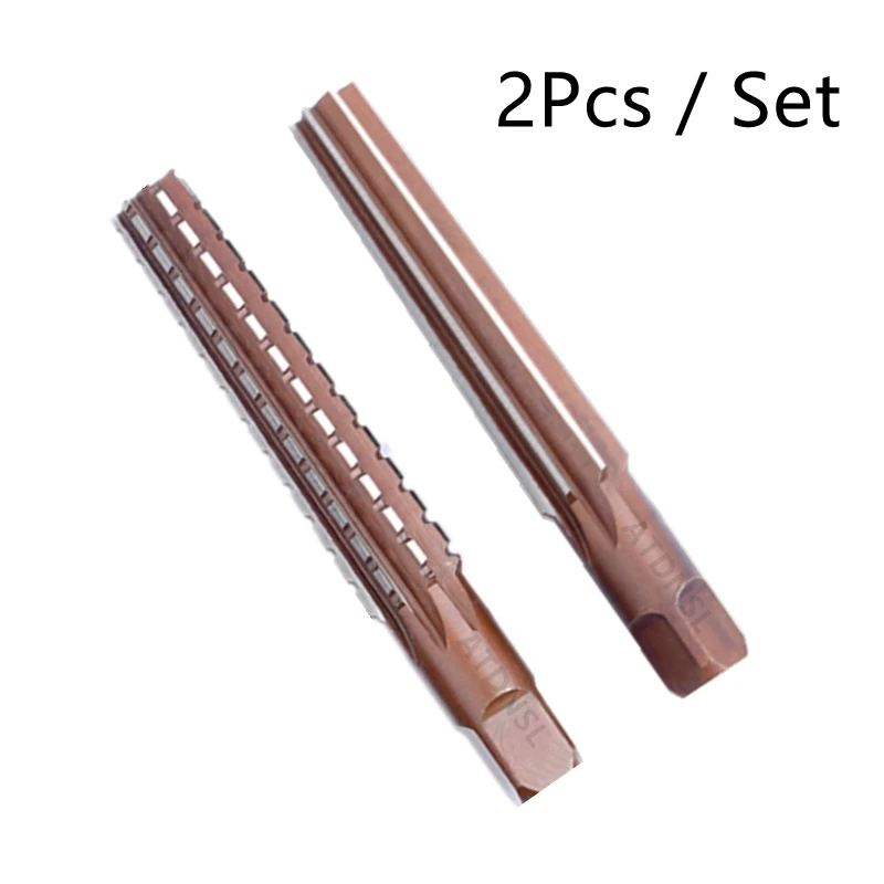 2Pcs Morse Hand Reamer MT0/MT1/MT2/MT3/MT4/MT5 Finishing Roughing Set Milling Cutter Hand Tool