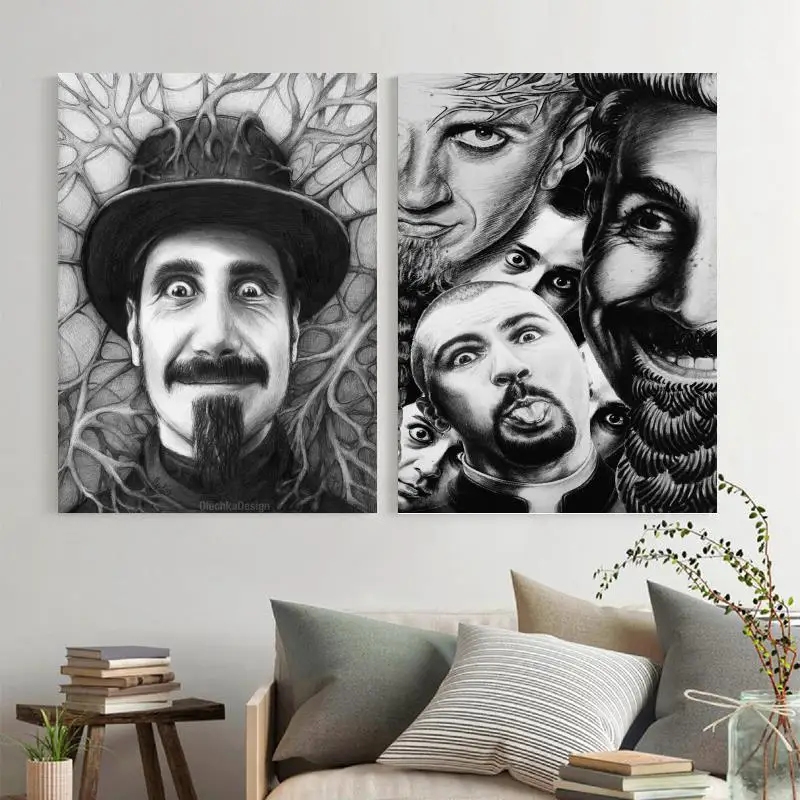 

System of a Down Band Canvas Art Poster and Wall Art Picture Print Modern Family bedroom Decor Posters