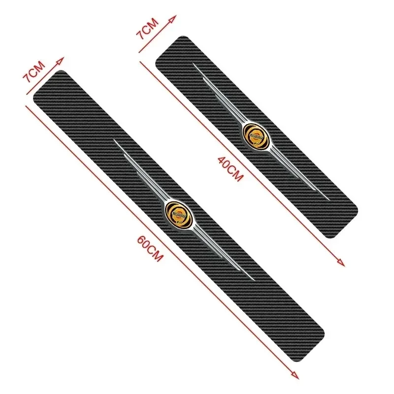 자동차용 4pcs 탄소 섬유 임계값 스티커 크라이슬러 300c 보이저 타운 컨트리 그랜드 보이저 PT 용 페달 보호 스티커