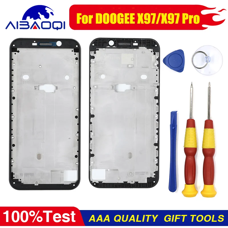 

XUNQIYI 100% New Original DOOGEE X97 X97 Pro Front frame Front Housing Repair Accessories Parts Free tools