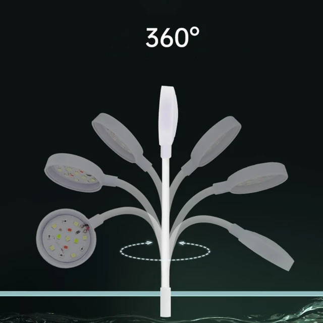 Aquarium Fish  Led Light Clip on Small Grow Light Rotatable Landscape Lamps 5