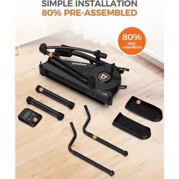 pooboo Elliptical Machine, Elliptical Exercise Machine with 16-Level Resistance&Hyper-Quiet Magnetic Driving System, 5