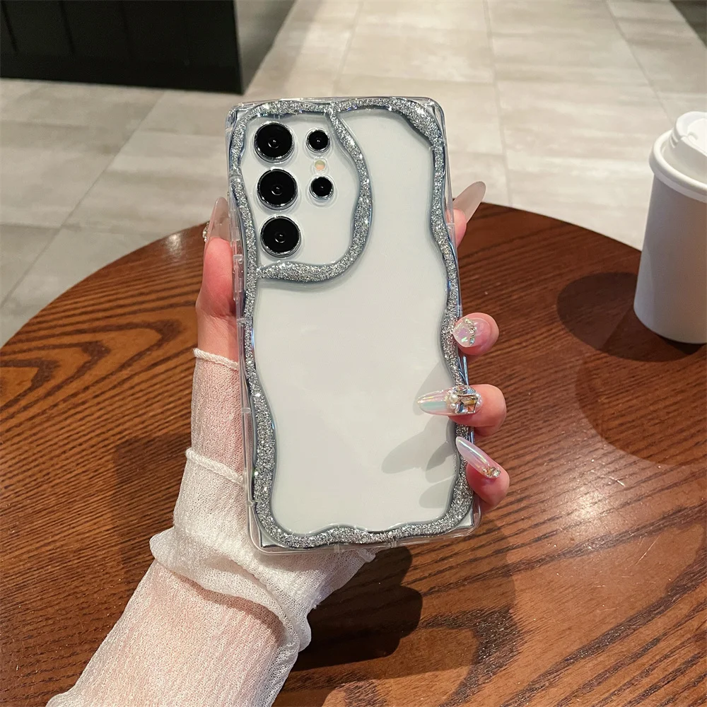 Luxury Glitter Wave Soft Tpu Phone Case For Samsung Galaxy Series_voghion.com