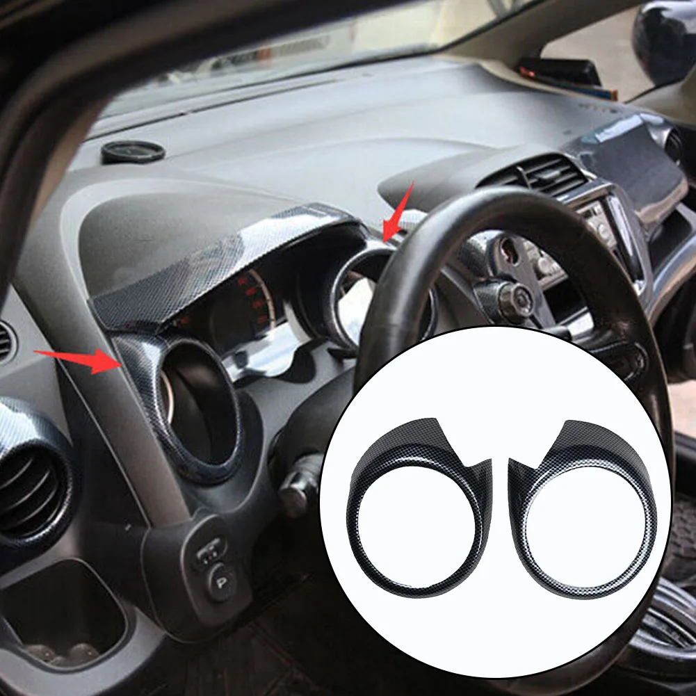 

Enhance the Look of Your For Honda For Jazz 0813 with Carbon Fiber Console Instrument Panel Trim Easy to Wipe Clean
