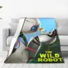 The Wild Robots Blanket 2024 New Cartoon Fuzzy Throw Blankets Bedroom Sofa Decoration Soft Warm Breathable Rug Piece 1