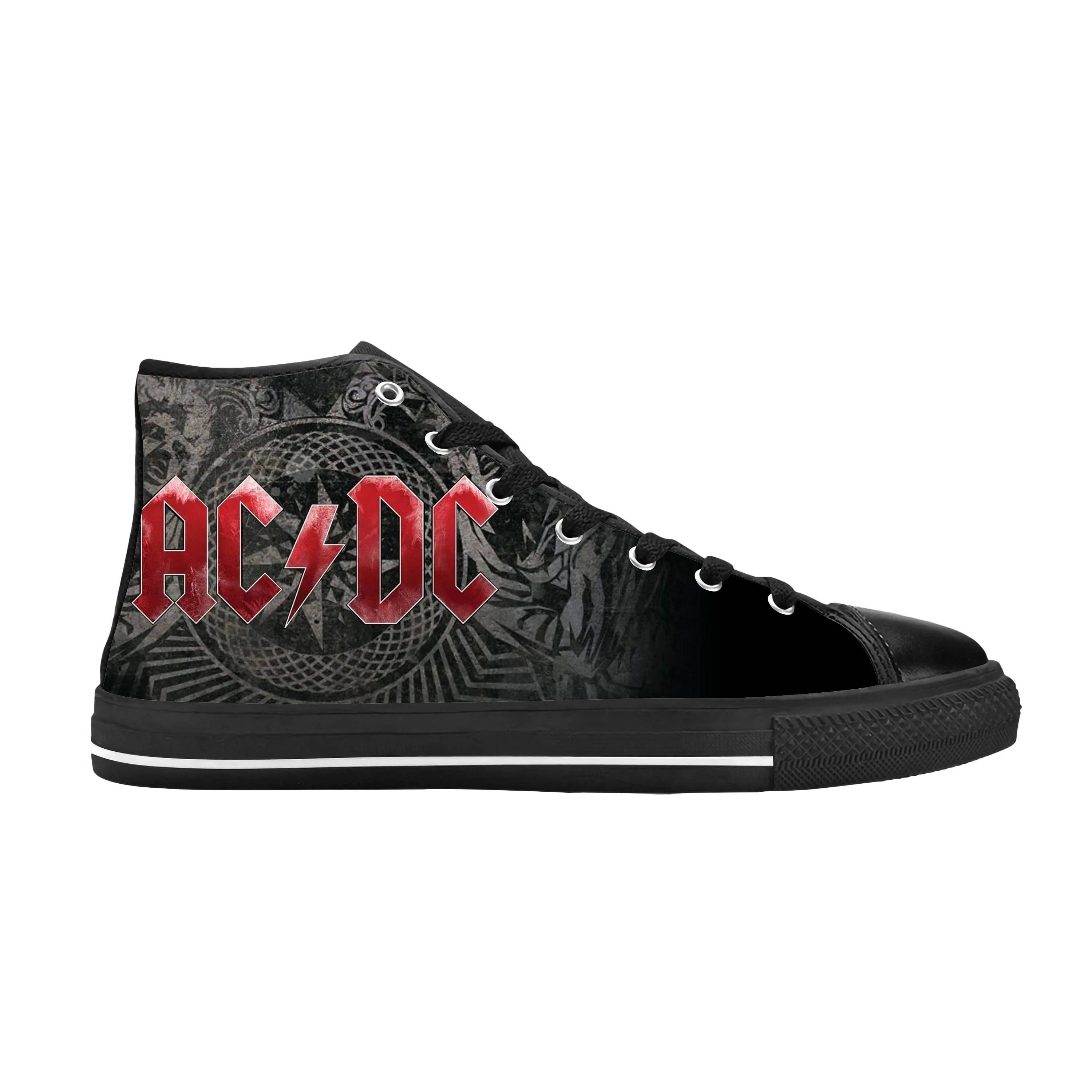 Hot Dcs Hard Blues Heavy Metal Rock Band Ac Acdcs Casual Cloth Shoes High Top Comfortable Breathable 3D Print Men Women Sneakers