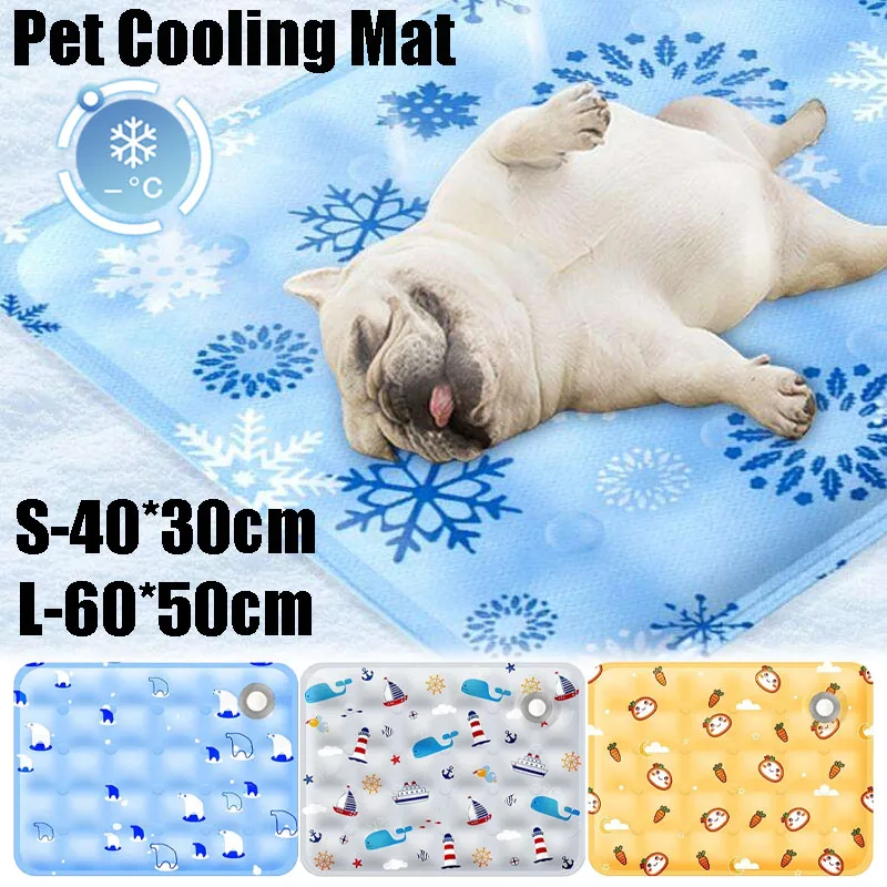 Cat Dog Cooling Mat Summer, Durable Ice Blanket For Sofa, Reusable Cold Bed For Small Large Pets, Anti-Heat_voghion.com