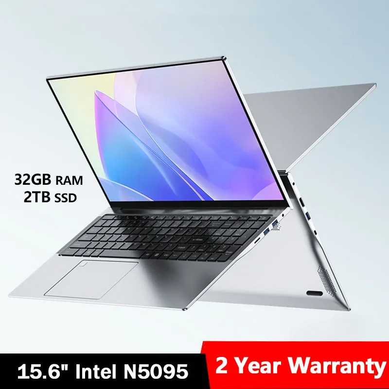 MaiChai Laptop 15.6 "Intel Celeron N5095 notebook gamer 32GB RAM
