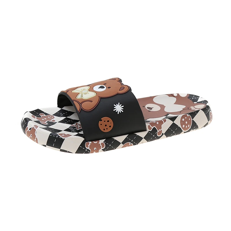 Women's sandals Internet celebrity ins trendy summer fashion outer wear cute cartoon bear soft sole student home bathroom sl
