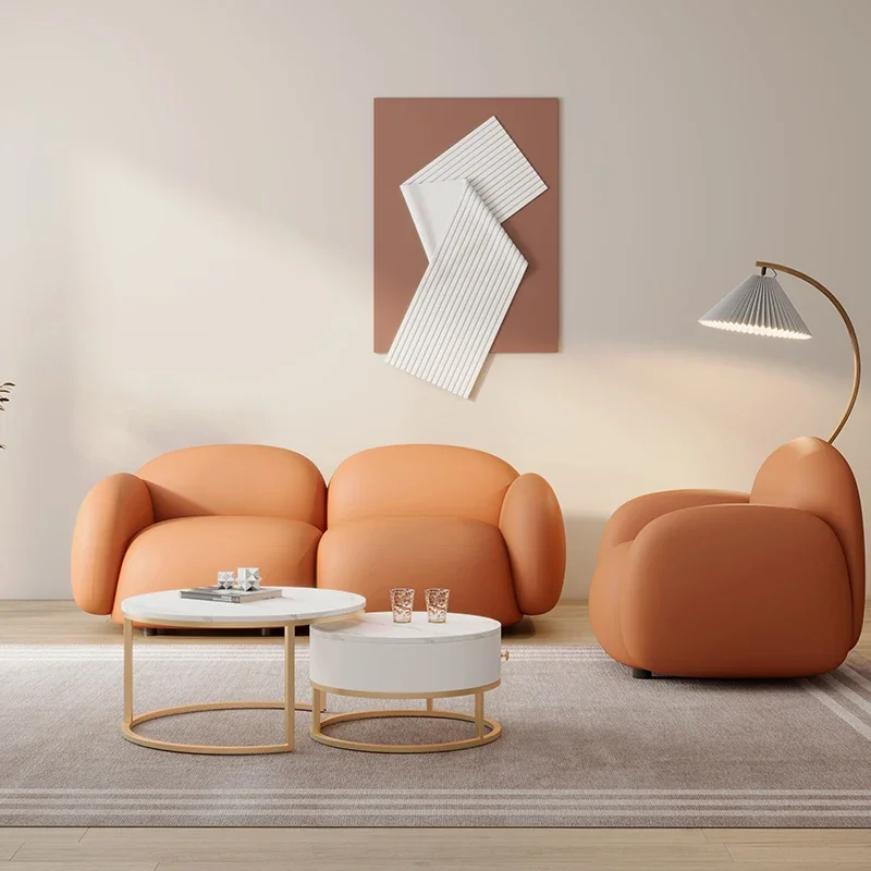 

Modern White Sofa Minimalist Salon Design Office Nook Elegant Modern Relaxing Sofas Armrests Divano Letto Living Room Furniture