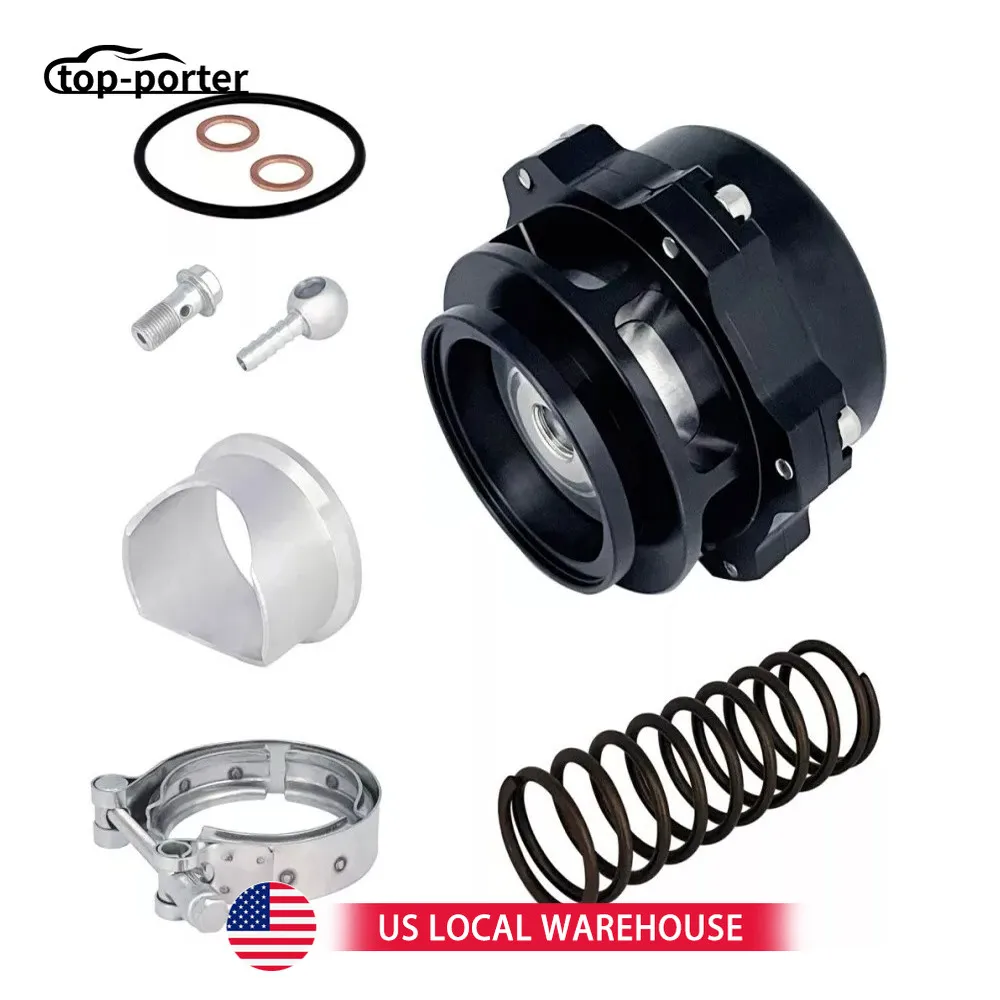 Universal 50MM Blow Off Valve Dump Valve BOV with V-band Flange Black Universal 50MM Aluminum