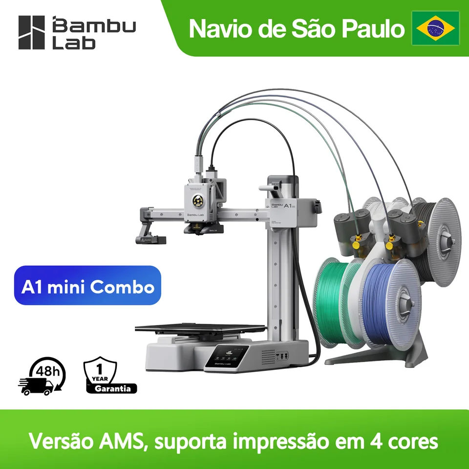 Bambu Lab A1 Mini Combo 3D Printer with AMS Lite 4 Colors Multi