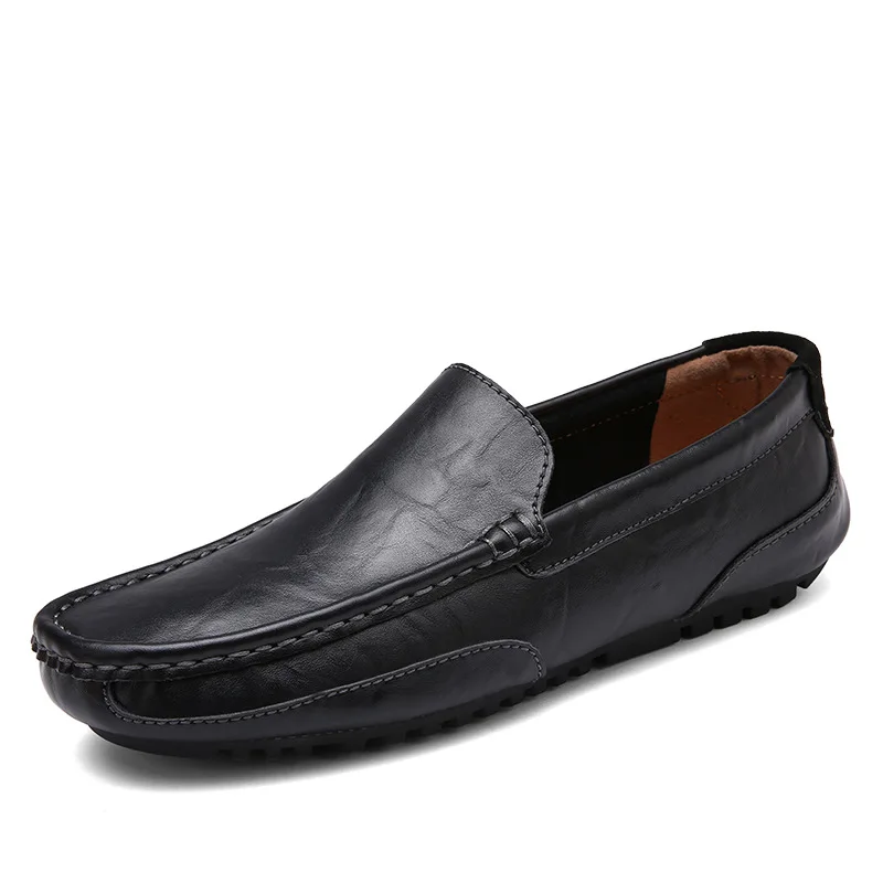 

Men Leather shoes Sexy Luxury Trendy Casual Slip on Formal Loafers Men Moccasins Fashion Black Male Driving Shoes Sneakers Large