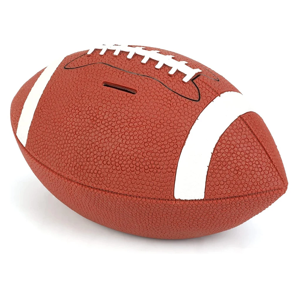 Football Piggy Bank Football Coin Bank Shatterproof Plastic Money Box Rugby Saving Bank for Sports Fans 2