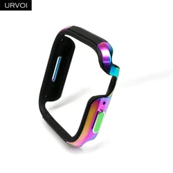 URVOI Anti-Shock Apple Watch Case - Premium TPU & Aluminum Alloy Protective Cover in Vibrant Colors for 45mm Series 7 8 9 (Colorful)