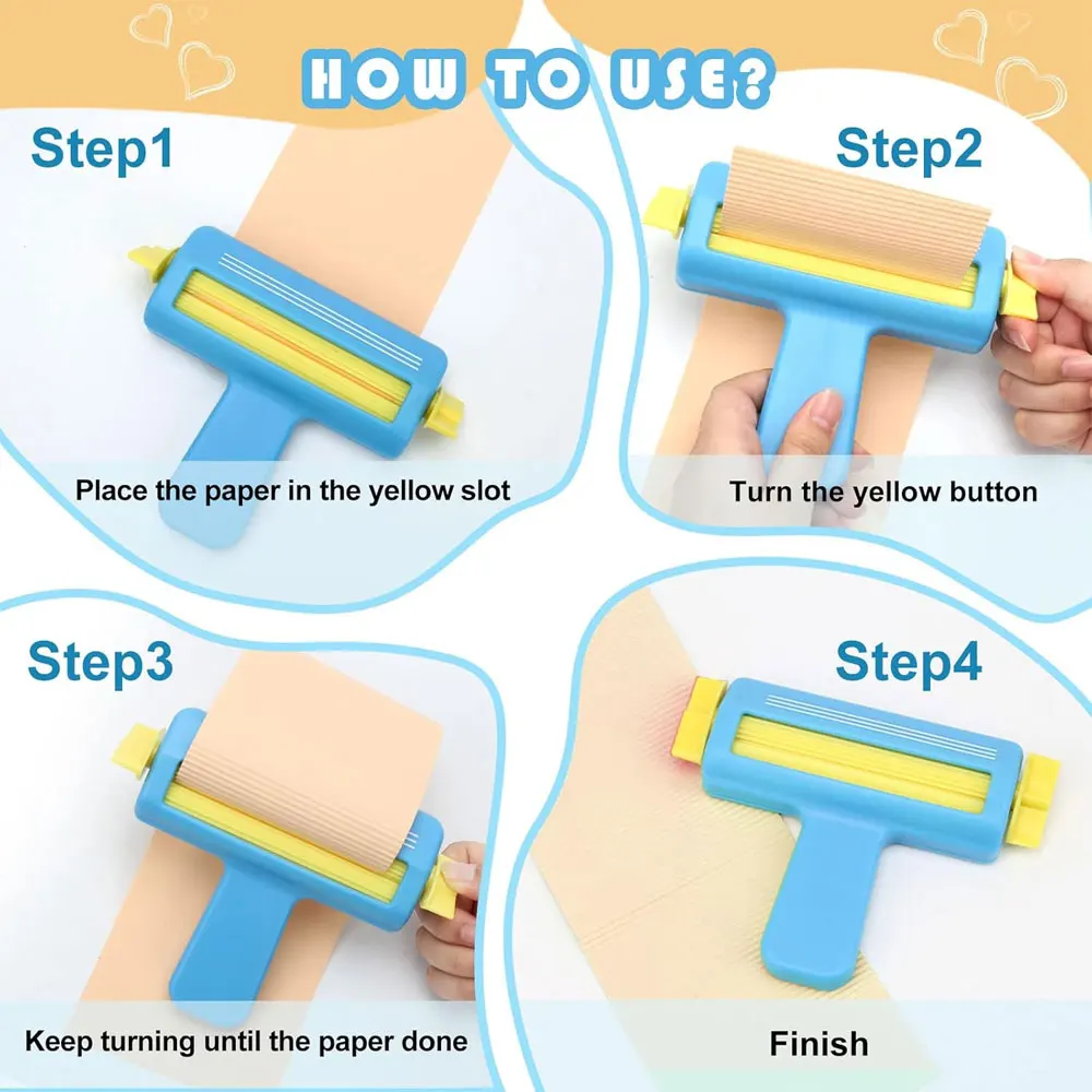 Paper creasing tool, wave-shaped tool, small paper creasing device, suitable for DIY crafts and scrapbook making and decoration. - 5