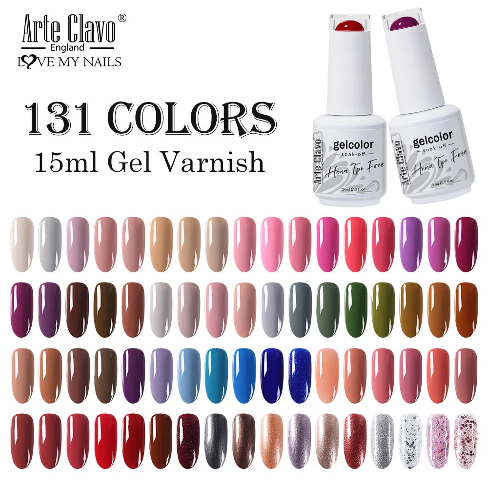 Nail gel polish 131 colors 15ml bottle