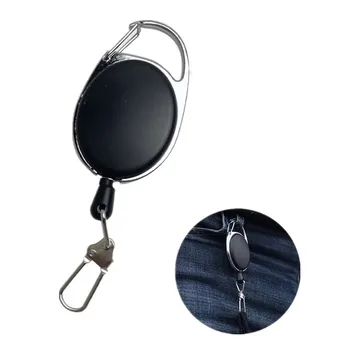 1-9Pcs Retractable Key Chain Reel Badge Holder Fly Fishing Zinger Retractor with Quick Release Spring Clip Fishing Accessories