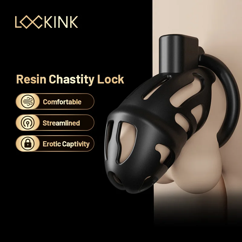 Penis Chastity Cage Sextoy Men Resin Male Chastity Cage Anti Removal Imprisonment Penis Chastity Lock Bondage to Prevent Cheating Sex Abstinence Toy