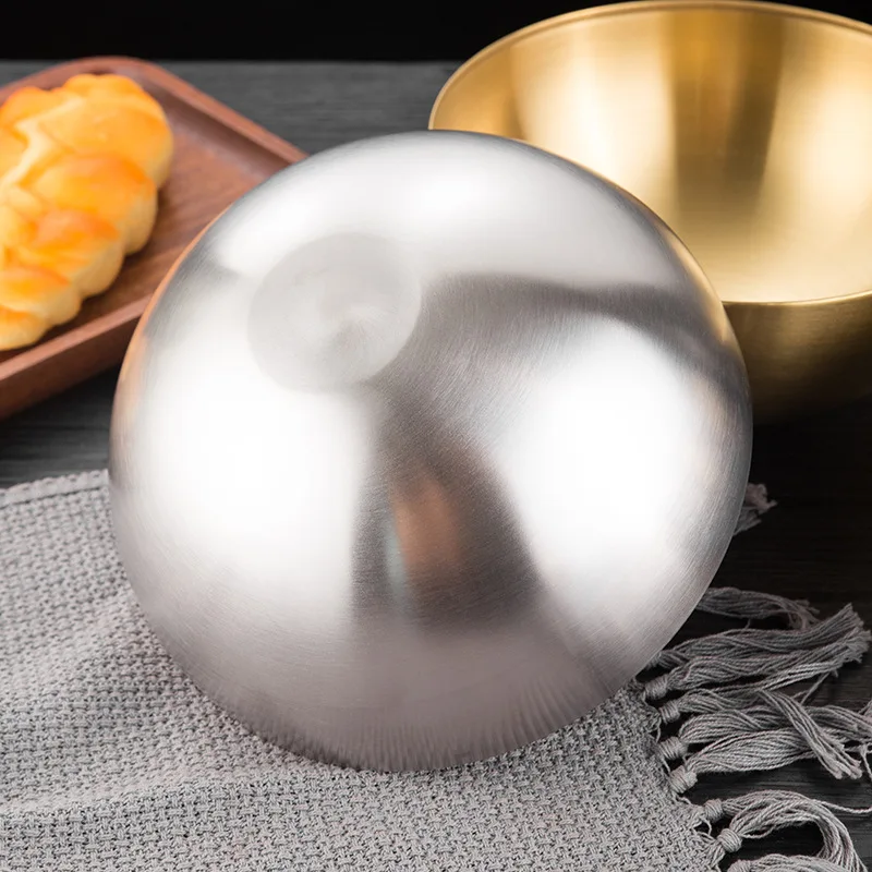 15/20CM Stainless Steel Fruit Salad Bowls Soup Rice Noodle Ramen Bowl Utensils Food Container Mixing for portable food container,baking mixing bowl