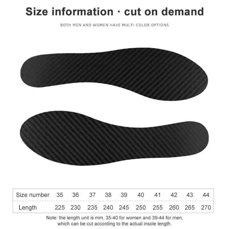 Breathable Carbon Fiber Sports Insoles for Enhanced Comfort