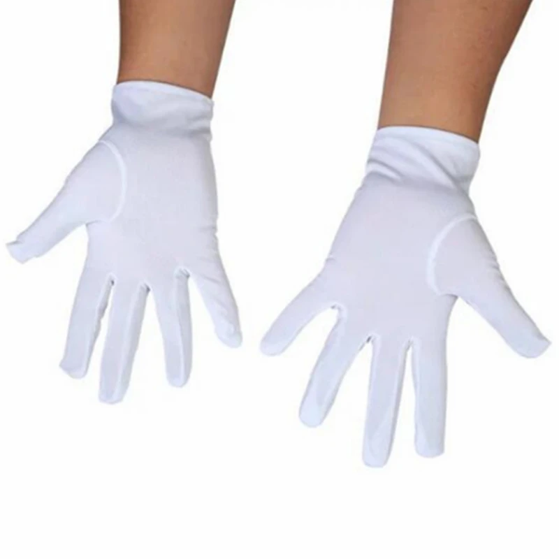 White Cotton Gloves Detail 5