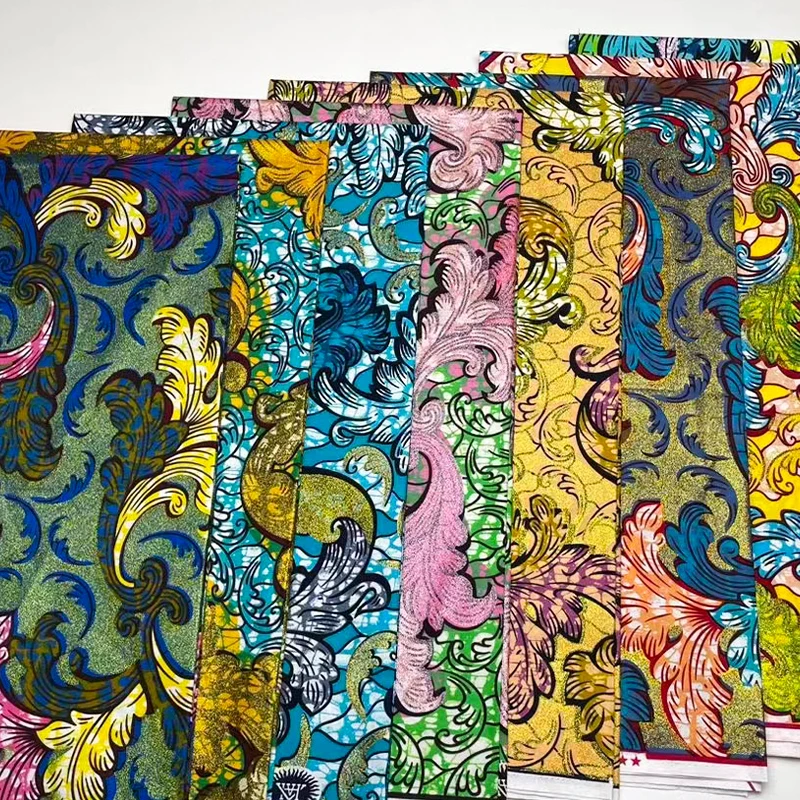 Veritable Original Wax Ankara Dutch Super Dye Fabric for Sewing Genuine Grand African Gold Wax Printed Cotton Fabric 6Yards,african dress