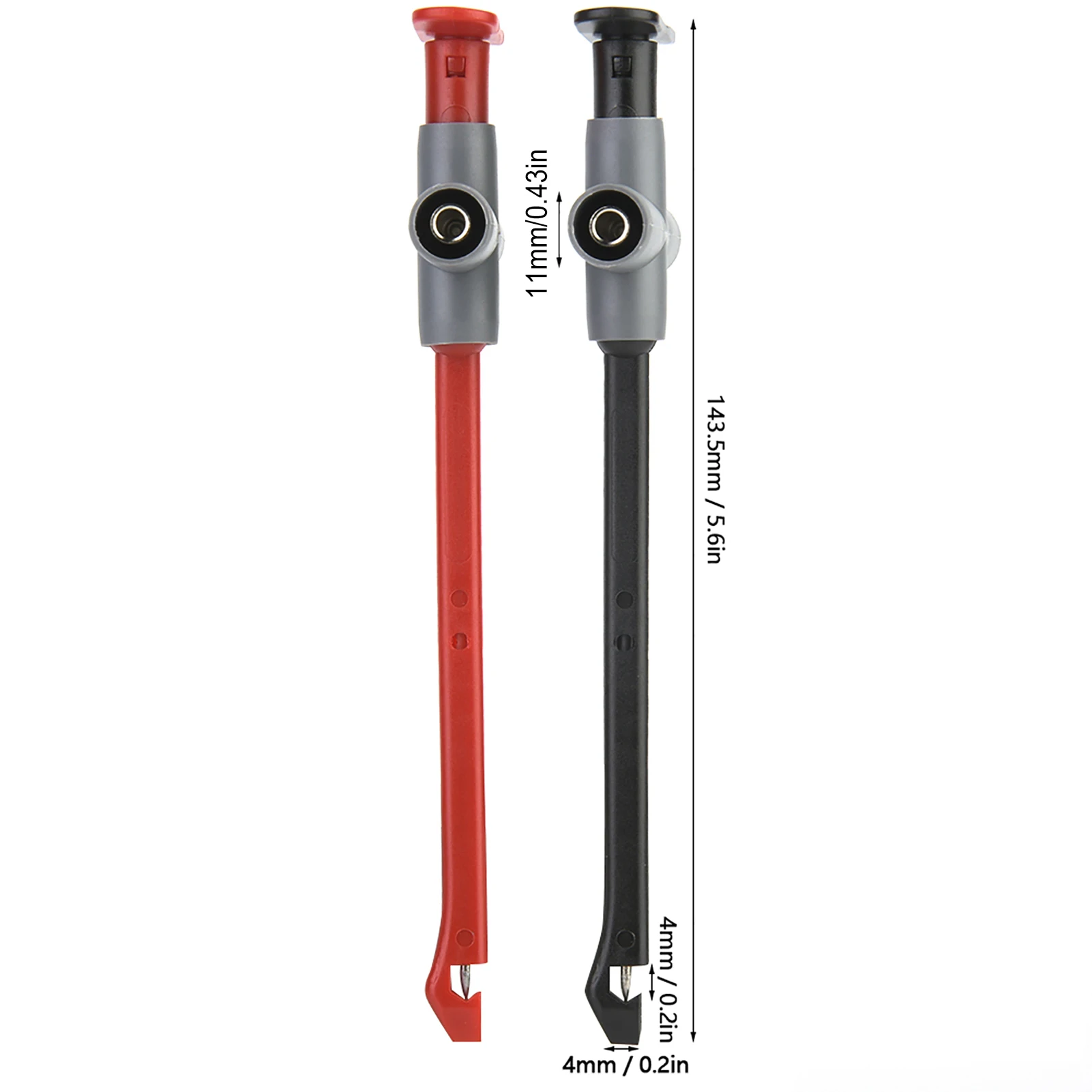 2 stuks P5010 Punctie-sonde, testtang voor het boren van elektrische draad, testsondes multimeter en kabels autotestkabelset voor het testen van auto -reparatie-multimeter