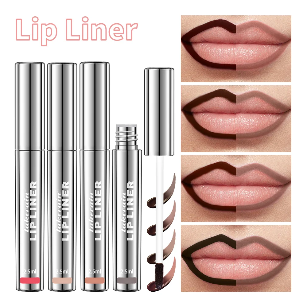 Waterproof Lip Liner Peel Off Tattoo Lipgloss Waterproof Long Lasting Matte Lip Tint Brown Contour Tear-off Lips Stain Cosmetic 2