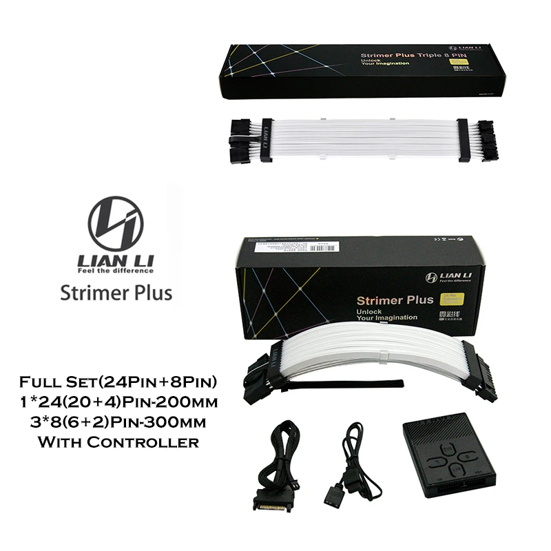 Lian Li-Ʈ ÷ RGB PSU  ̺, ATX 24 , GPU /Ʈ 8 ,  ߰ ڵ, PC ĳ 