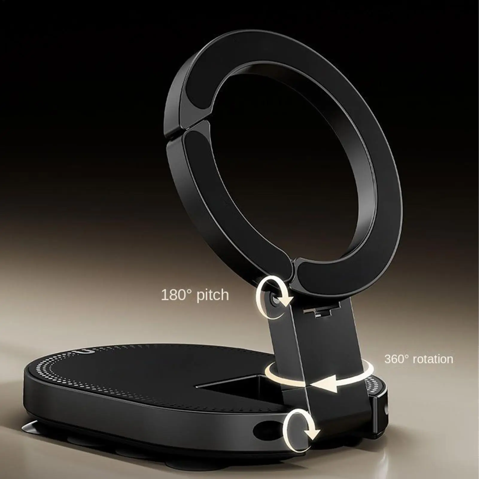 Universal Magnetic Phone Mount with 360° Adjustable Suction Cup for Car, Home, Travel, and Gym