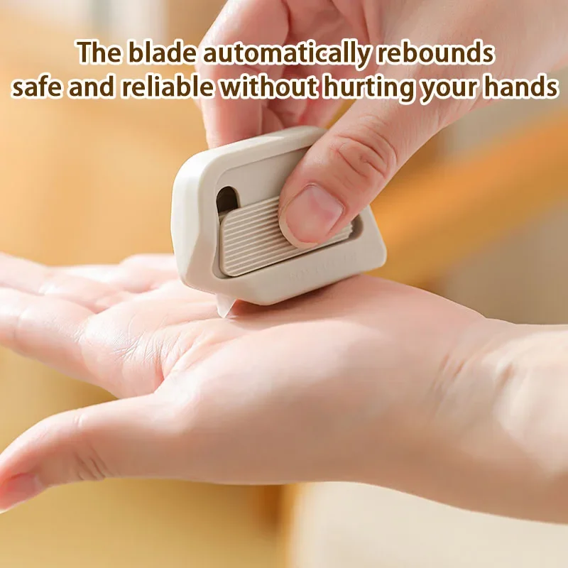 Unbox Knife Safety Round Head Cutter Magnetic Carton Box Cutter Ceramic Blade for Opening Package Letter Utility Knife
