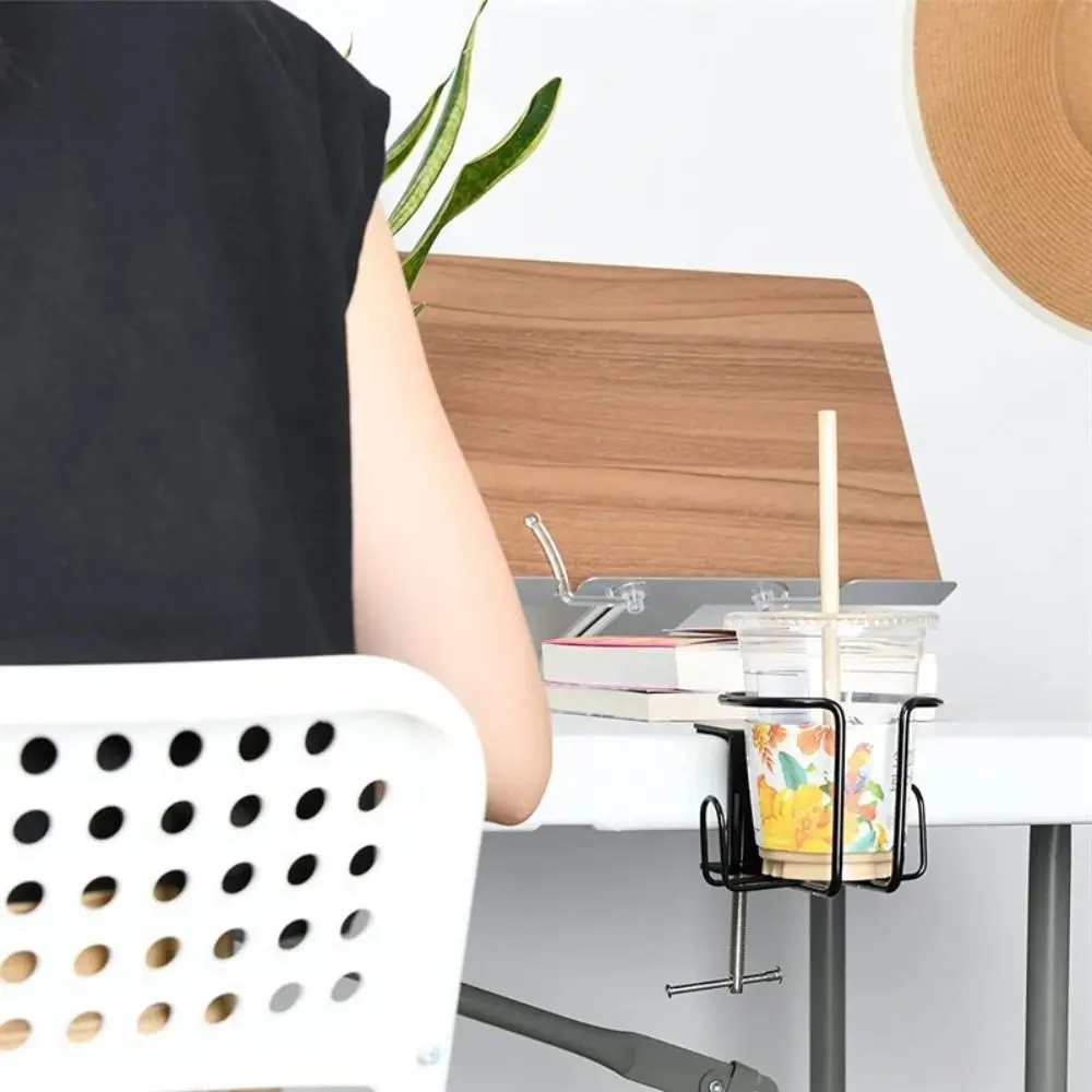 Clip-on Table Cup Holder Metal Cup Holder Drink Cup Holder, Large Tabletop Cup Holder, Table Cup Holder, Clip-on Cup Holder 2